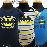 BATMAN バットマン アメコミ ベビー ボディスーツ ロンパース 半袖 3着セット -デザインＡ50～60cm
