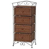 ランドリー 収納家具 キャビネット ブラウン