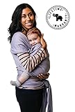 Best Baby Carrier Sling Wrap for Moms - Original Grey Cotton Quality Material - Comfortable, Durable