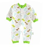 エルフ ベビー(Fairy Baby)新生児服 カバーオールロンパース 前開き 長袖 四季兼用 可愛い 出産祝い M 恐竜柄