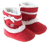(ダンティヤ)Dantiya  ベビー　キッズ　新生児　秋冬　シューズ　クリスマス　雪の花　靴　ファーストシューズ (12cm)
