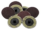 50 Pieces -2 inch 24 Grit Roll Lock Sanding/Grinding Discs - For Use With Drill/Die Grinder; For Any