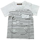 《春夏対応》 nico hrat(ニコフラート) 製品洗い加工済み 42/2天竺半袖アニマルボーダーTシャツ 130cm /OW NO.B-270103