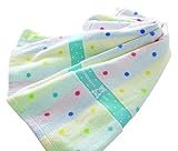 西川リビング 今治ベビータオルケット ドロップ柄 ホワイト 84×100cm