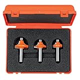 CMT 838.001.11 3-Piece Roundover Bit Set, 1/4-Inch Shank by CMT