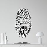 Chewbacca壁デカールStar Warsモンスター文字引用リビングルーム壁デカールレタリングビニールステッカー子供壁アートデザイン寝室子供部屋壁装飾ステンシル壁壁画68 CRT