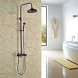 Rozinオイルはブロンズ8 " RainfallシャワーセットTubミキサータップwithハンドヘルドスプレー