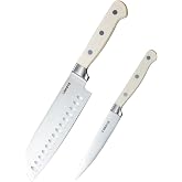 CAROTE カローテ 三徳包丁 165mm ペティナイフ 135mm 2点 セット ステンレス 鋼 食洗機対応 切れ味が良い ナイフ 刃渡り 多機能 万能包丁 左利き 両刃 肉切り 野菜切り 魚切り パン切り包丁 家庭用 プレゼント（2点セット）