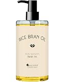 SAKURA&NATURAL ライスブランオイル 300mL 天然100% マッサージオイル 無添加 ボディオイル クレンジングオイル 大容量 業務用 保湿 マッサージ 無香料 ボタニカル 米油 米ぬか キャリアオイル ボディ用