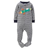 カーターズ Carter's ロンパース カバーオール パジャマ 長袖 足つき 男の子 綿100% 滑り止め付き 春秋 1-Piece Snug Fit Cotton PJs 18M (78-83cm