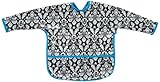 AM PM Kids! Long Sleeved Toddler Bib, Damask with Turquoise by AM PM Kids!