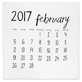 モダンバーラップ Modern Burlap おくるみ 1枚 オーガニック コットン モスリン スワドル ブランケット カレンダー FEBRUARY 2017