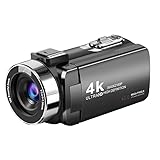 Shulala ビデオカメラ 901A-BS 4K ビデオ録画 写真撮影4200万画素 18倍デジタルズーム 3.0インチ画面 64GB SDカード付き バッテリー2枚(ブラック)