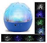 Anpressポータブルマジックプロジェクタランプダイヤモンド形状LEDスタープロジェクター( 3カラー変更、360度回転、3プロジェクト映画Changeable : Stars / Ocean /誕