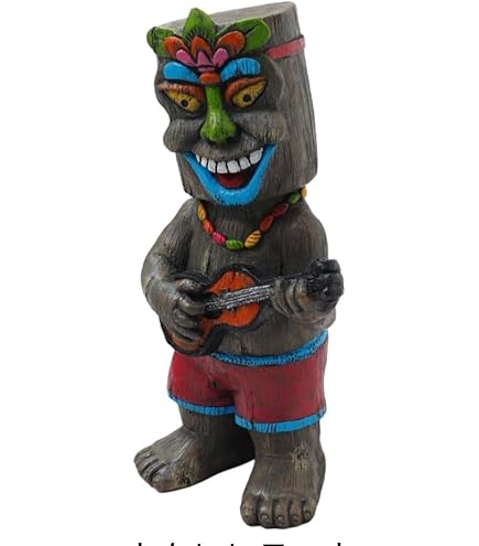 Amazon.co.jp: ハワイ製 ビンテージ 大きなTIKIの置物 2 ティキ 木彫り