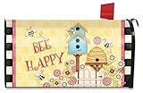 Bee Happy SpringメールボックスカバーBeehive BirdhouseフローラルBriarwood Lane