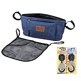 VALLETTA メッシュネット ＆ Bitcool ベビーカーバッグ (青)＆ベビーカーフック ３点セット 全２色