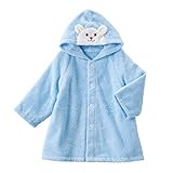 ミキハウスファースト(mikihouse) くまちゃんスマイル ベビーバスローブ ブルー（15）