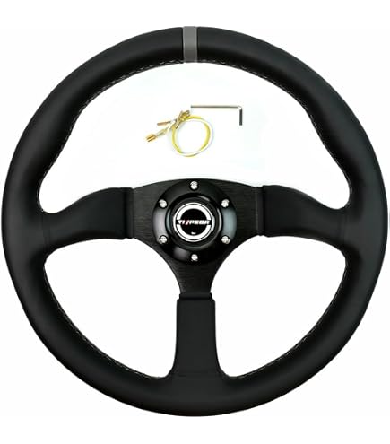 Amazon | Deporacing ステアリング 35φ N 人工スエード バックスキン