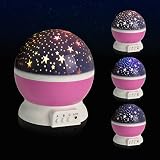 スター照明ランプ、techkenスリープSoother Star Nightランプと投影LED 2 in 1ライトランプソフト4leds、CharmingナイトスカイライトベビーNurseryと大人、