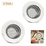 ステンレススチールSink Strainer、Allytech DrainフィルタStrainer with Sink Strainerバッグゴミの、簡単クリーン、Largeワイドリム4.53 "直径