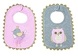 Mud PieベビーGirls ChickadeeコレクションよだれかけセットChick and Owlアップリケ