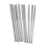 10本入り 円筒形 ラウンドヘッド 長い先端 研削用 彫刻用 ダイヤモンドビット 長さ 70mm