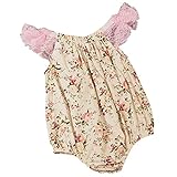 Ochine　春夏　ベビー服　ロンパース 新生児　カバーオール ベビー　異彩な花柄　レース 夏　袖なし　出産祝い