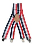HERITAGE LEATHER(ヘリテージレザー) HEAVY DUTY SUSPENDER RED/WHT/BLUE Red/White/Blue 111