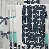 Carousel Designs Navy Anchors Crib Blanket by Carousel Designs