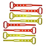 Set of 8 Heavy-Duty Cord Carry Strap Handle & Hanger - Organize Cords, Hoses, Ropes Yellow & Orange 