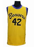 スコット・ハワード42 Teen Wolf Beaversムービーマイケル・J・フォックスWerewolfイエローバスケットボールジャージーゴールドS to XXXL イエロー