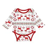 MIOIM ベビー服 クリスマス ロンパース 可愛い 鹿 長袖 赤ちゃん 肌着 カバーオール 男の子 女の子 出産祝い 連体服 ボディスーツ 0-24ヶ月