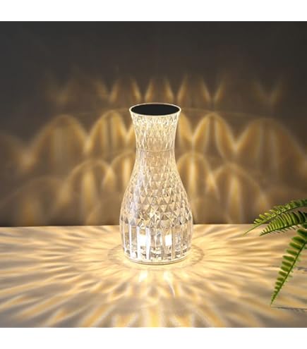 Amazon.co.jp : クリスタルランプ, クリスタルスタンドタッチローズ