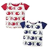 (ネイビー/95cm)ベビー服 女の子 Tシャツ 半袖 パフスリーブ袖 リンゴ柄 ロゴプリント 女児 ベビー