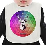 Colourful Deer ネクタイを有する有機ビブ Medium
