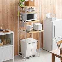 Amazon｜エア・リゾーム レンジ台 レンジボード ゴミ箱 収納 ごみ箱上