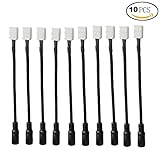 2Pin 8mmクイックコネクタ - DC Femaleコネクタケーブル（5050用）LEDストリップコネクタLEDストリップコネクタ用ストリップコネクタ（10個）