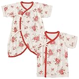(チャックル) chuckle *スウィートガール*お花柄新生児肌着2枚セット レッド 50-60cm P6038-00-21