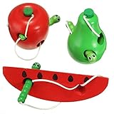 サクララ（Sakulala）おもちゃ 赤ちゃん 木製パズル 子供 知育玩具 安全 无毒 アップル　バナナ　ペア　ランダム配送