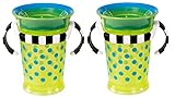 Sassy Grow Up Cup , Blue/Green, 7 Ounce, 2-Count by Sassy