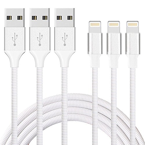 Aonsen 3本セット 1M 充電ケーブルナイロン編み 8pin ライトニングケーブル iPhone 7/SE/5/5s/6/6s/6 Plus,iPad Air/Mini,iPod,完全対応iOS10(ゴールデン)