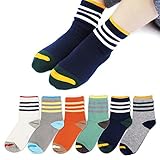 ボーイズ 子供 靴下 純綿 100% ストライプ ソックス マルチカラー キッズ 6足 セット 四季用 通販 …
