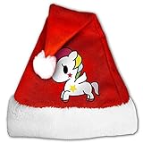 クリスマス サンタ帽 クリスマス プレゼント クリスマスツリー 飾り ユニコーン ベビー アニマル柄 イラスト プリント スタイル サンタクロース キャップ サンタクロースキャップ パーティー Sma