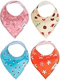 Nikitony Baby Bandana Drool Bibs - Super Soft With Adjustable Snaps - More Absorbent Than Cheap Sing