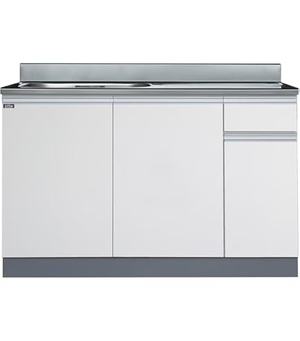 Amazon | ライフ住器 公団型流し台 1700×460 RKS-170 ホワイト (左水槽