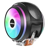 upHere オリジナル設計 サイドフローCPUクーラー デュアルPWMマルチカラーファン採用...