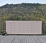 SEASONS ベランダ バルコニー シェード 日よけ 目隠し プライバシー UVカット 簡単設置 カット可能 ハトメ 28個 結束バンド 付属 360×100cm アンズ【3年間の安心保証】