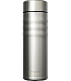 Amazon | 水筒 純チタン 450ml 魔法瓶 真空 二重構造 6時間以上の保温