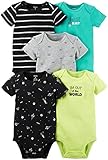 Carter's カーターズ ベビー 5枚組 ボディコレクション 赤ちゃん 半袖 ロンパース (9M, BOY)